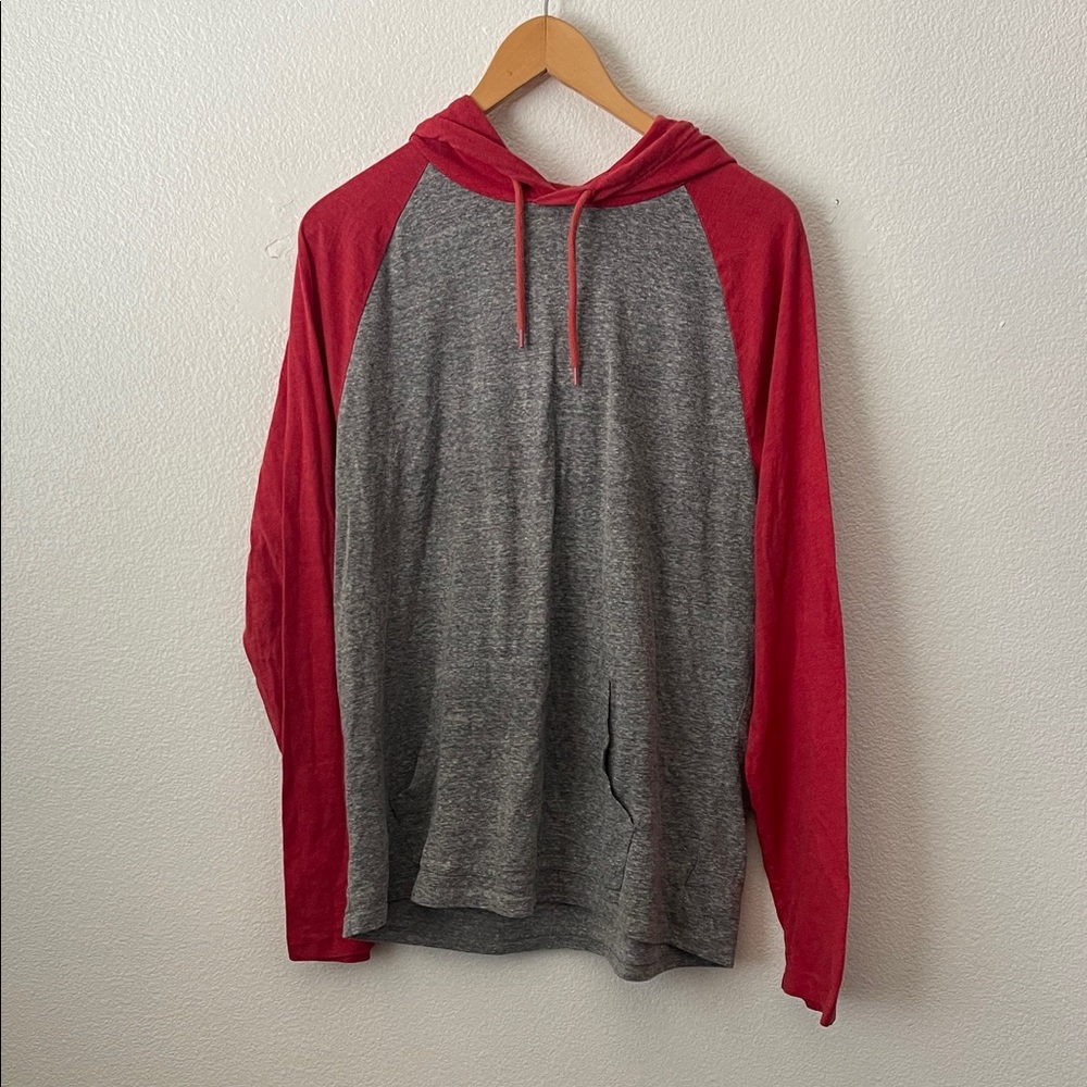 Old Navy Red and Gray Men's Hoodie